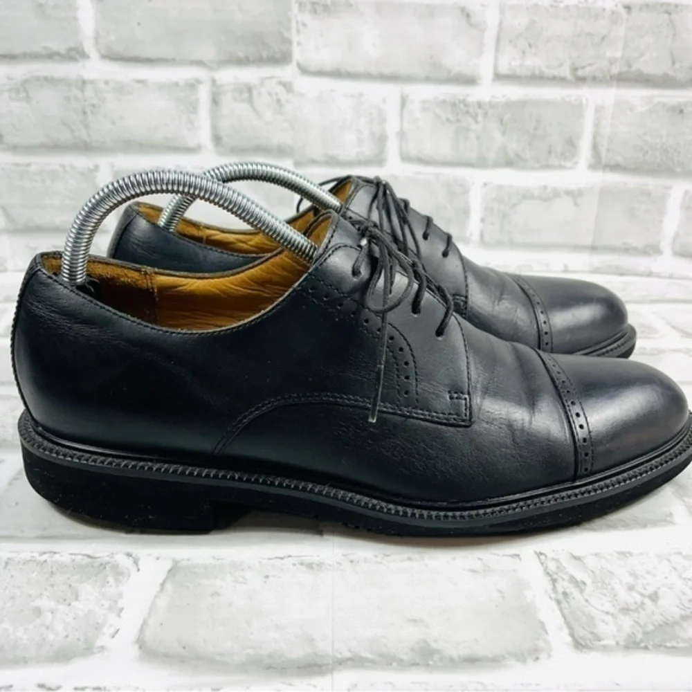 Rockport DresSports Men’s 9.5 N Black Leather Cap Toe Dress Oxford